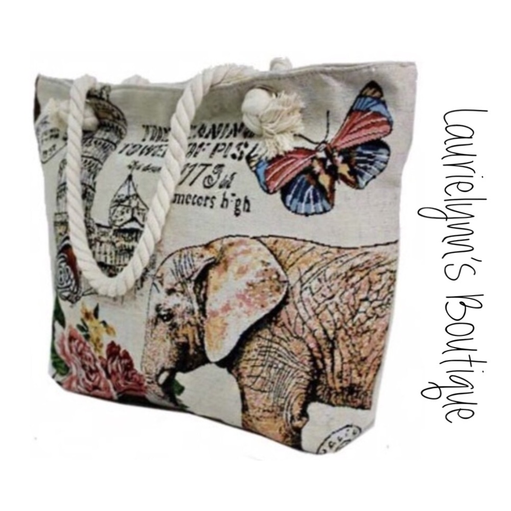 New Europe tour of Pisa/elephant canvas tote